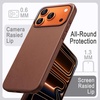 image:imageJETech Vegan Leather Case for iPhone 17 Pro Max Deep Blue  Compatible with MagSafe AntiSlip Grip Phone Cover Builtin Camera Control Button Soft Microfiber LiningDeep Brown