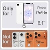 image:imageJETech Vegan Leather Case for iPhone 17e16e Black  Compatible with MagSafe AntiSlip Grip Phone Cover Metal Button Soft Microfiber LiningDeep Brown
