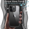 image:imageJETech Wavy Case for iPhone 17 Pro Max Orange  Cute Wavy Design Shockproof Protection Hard Clear PC Back Comfortable GripBlack