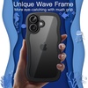 image:imageJETech Wavy Case for iPhone 17 Pro Max Orange  Cute Wavy Design Shockproof Protection Hard Clear PC Back Comfortable GripBlack