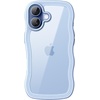 image:imageJETech Wavy Case for iPhone 17 Pro Max Orange  Cute Wavy Design Shockproof Protection Hard Clear PC Back Comfortable GripBlue