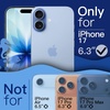 image:imageJETech Wavy Case for iPhone 17 Pro Max Orange  Cute Wavy Design Shockproof Protection Hard Clear PC Back Comfortable GripBlue