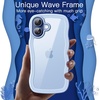 image:imageJETech Wavy Case for iPhone 17 Pro Max Orange  Cute Wavy Design Shockproof Protection Hard Clear PC Back Comfortable GripBlue