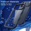 image:imageJETech Wavy Case for iPhone 17 Pro Max Orange  Cute Wavy Design Shockproof Protection Hard Clear PC Back Comfortable GripDark Blue