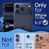 image:imageJETech Wavy Case for iPhone 17 Pro Max Orange  Cute Wavy Design Shockproof Protection Hard Clear PC Back Comfortable GripDark Blue