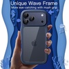 image:imageJETech Wavy Case for iPhone 17 Pro Max Orange  Cute Wavy Design Shockproof Protection Hard Clear PC Back Comfortable GripDark Blue
