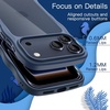 image:imageJETech Wavy Case for iPhone 17 Pro Max Orange  Cute Wavy Design Shockproof Protection Hard Clear PC Back Comfortable GripDark Blue