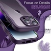 image:imageJETech Wavy Case for iPhone 17 Pro Max Orange  Cute Wavy Design Shockproof Protection Hard Clear PC Back Comfortable GripDeep Purple