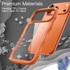 image:imageJETech Wavy Case for iPhone 17 Pro Max Orange  Cute Wavy Design Shockproof Protection Hard Clear PC Back Comfortable GripOrange