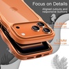 image:imageJETech Wavy Case for iPhone 17 Pro Max Orange  Cute Wavy Design Shockproof Protection Hard Clear PC Back Comfortable GripOrange