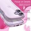 image:imageJETech Wavy Case for iPhone 17 Pro Max Orange  Cute Wavy Design Shockproof Protection Hard Clear PC Back Comfortable GripPurple