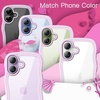 image:imageJETech Wavy Case for iPhone 17 Pro Max Orange  Cute Wavy Design Shockproof Protection Hard Clear PC Back Comfortable GripPurple