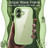 image:imageJETech Wavy Case for iPhone 17 Pro Max Orange  Cute Wavy Design Shockproof Protection Hard Clear PC Back Comfortable GripSage