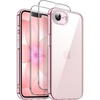 image:imageJETech 3 in 1 Case for iPhone 17e16e AntiYellowing Clear  2 Tempered Glass Screen Protectors Shockproof Bumper Phone CoverSoft Pink