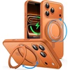 image:imageJETech 360 Rotatable Ring Stand Case for iPhone 17 Pro Max Orange  Compatible with MagSafe Camera Control Button Translucent Matte Back Stand amp Ring Holder Shockproof ProtectionOrange