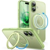 image:imageJETech 360 Rotatable Ring Stand Case for iPhone 17 Pro Max Orange  Compatible with MagSafe Camera Control Button Translucent Matte Back Stand amp Ring Holder Shockproof ProtectionSage