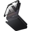 image:imageJETech Case for Samsung Galaxy Z Flip 7 Blue Shadow  Builtin Front Screen Protector Slim Hard PC Design Shockproof Protection AntiScratch FinishBlack