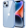 image:imageJETech Case for iPhone 14 AntiYellowing Clear  Shockproof Protection Scratch Resistant Hard PC Back Durable Transparent TPU BumperSierra Blue