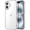 image:imageJETech Case for iPhone 16 AntiYellowing Clear  Shockproof Protection Scratch Resistant Hard PC Back Durable Transparent TPU BumperClear