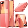 image:imageJETech Clear Case for Samsung Galaxy Z Flip 7 Clear  Crystal Clear Back Hard PC Construction Slim Fit Shockproof ProtectionCoralred