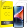 image:imageJETech FullCoverage Screen Protector for iPhone 17e16e13 Pro13 3Pack  Easy Installation Tool HD Clear Tempered Glass CaseFriendly EdgetoEdge ProtectioniPhone 17e16e14