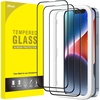 image:imageJETech FullCoverage Screen Protector for iPhone 17e16e14 3Pack  Black Edge Tempered Glass Easy Installation Tool HD Clear CaseFriendlyiPhone 14 Plus