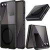 image:imageJETech Magnetic Case for Samsung Galaxy Z Flip 7 Clear  Compatible with MagSafe AntiYellowing Transparent Hard PC Protective Phone Cover Scratch ResistantBlack