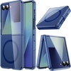 image:imageJETech Magnetic Case for Samsung Galaxy Z Flip 7 Clear  Compatible with MagSafe AntiYellowing Transparent Hard PC Protective Phone Cover Scratch ResistantBlue Shadow