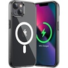 image:imageJETech Magnetic Case for iPhone 13 Clear  Compatible with MagSafe Shockproof Phone Bumper Cover Scratch Resistant Clear BackBlack