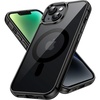 image:imageJETech Magnetic Case for iPhone 14 Clear  Compatible with MagSafe Shockproof Phone Bumper Cover Scratch Resistant Clear BackBlack