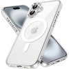 image:imageJETech Magnetic Case for iPhone 16 Clear  Compatible with MagSafe Shockproof Phone Bumper Cover Scratch Resistant Clear BackClear