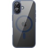 image:imageJETech Magnetic Case for iPhone 17 Pro Max Orange  Compatible with MagSafe Solid Color Matte TPU Frame Clear Back Shockproof BumperStorm Blue
