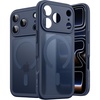 image:imageJETech Magnetic Matte Case for iPhone 17 Pro Dark Blue  Compatible with MagSafe Camera Lens Protection Translucent Back Slim Minimalist Shockproof Phone CoverDark Blue