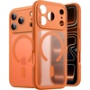 image:imageJETech Magnetic Matte Case for iPhone 17 Pro Dark Blue  Compatible with MagSafe Camera Lens Protection Translucent Back Slim Minimalist Shockproof Phone CoverOrange