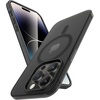 image:imageJETech Magnetic Matte Case for iPhone 17 Pro Max Frosted Clear  Compatible with MagSafe Translucent Frosted Soft TPU Cover AntiYellowing AntiFingerprint ShockproofBlack