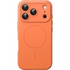 image:imageJETech Magnetic Silicone Case for iPhone 17 Pro Max Dark Blue  Compatible with MagSafe Silky Soft Touch Full Camera Lens Protection Shock Absorbing Phone CoverOrange