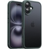 image:imageJETech Matte Case for iPhone 16 Black  MilitaryGrade Protection Frosted Matte Back AntiFingerprint Finish Shockproof DesignDark Green