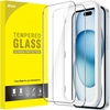 image:imageJETech Screen Protector for iPhone 17e16e13 Pro13 2Pack  9H Tempered Glass HD Clear AntiScratch Protection Easy Installation TooliPhone 15 Plus