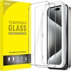 image:imageJETech Screen Protector for iPhone 17e16e13 Pro13 2Pack  9H Tempered Glass HD Clear AntiScratch Protection Easy Installation TooliPhone 15 Pro