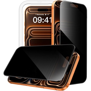 image:imageJETech 360 Privacy Screen Protector for iPhone 17 Pro Max 2Pack  4Way Privacy Protection AntiSpy Tempered Glass Easy Installation TooliPhone 17 Pro Max