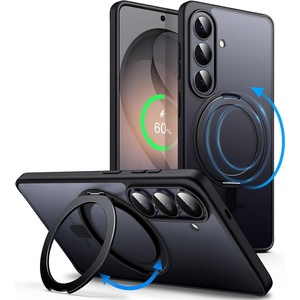 image:imageJETech 360 Rotatable Ring Stand Case for Samsung Galaxy S26 Black  Compatible with MagSafe Translucent Matte Back Stand amp Ring Holder Shockproof ProtectionBlack