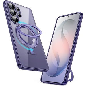 image:imageJETech 360 Rotatable Ring Stand Case for Samsung Galaxy S26 Clear  Compatible with MagSafe Clear Back Stand amp Ring Holder Shockproof ProtectionHeron Purple