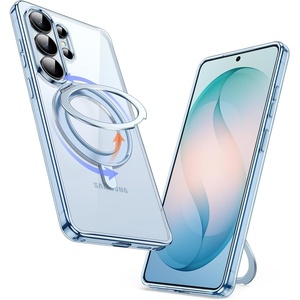 image:imageJETech 360 Rotatable Ring Stand Case for Samsung Galaxy S26 Clear  Compatible with MagSafe Clear Back Stand amp Ring Holder Shockproof ProtectionSky Blue