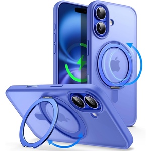 image:imageJETech 360 Rotatable Ring Stand Case for iPhone 17e16e Black  Compatible with MagSafe Translucent Matte Back Stand amp Ring Holder Shockproof ProtectionUltramarine