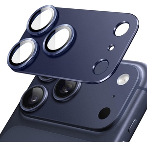 image:imageJETech Camera Lens Protector for iPhone 17 Pro Max Orange 1Pack  FullCoverage 9H Tempered Glass Matte Metal Finish CaseFriendly HD ClearDeep Blue