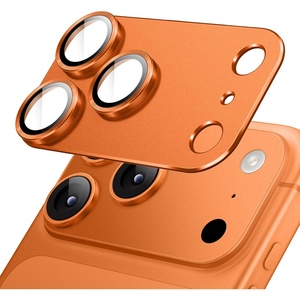 image:imageJETech Camera Lens Protector for iPhone 17 Pro Max Orange 1Pack  FullCoverage 9H Tempered Glass Matte Metal Finish CaseFriendly HD ClearOrange