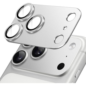 image:imageJETech Camera Lens Protector for iPhone 17 Pro Max Orange 1Pack  FullCoverage 9H Tempered Glass Matte Metal Finish CaseFriendly HD ClearSilver