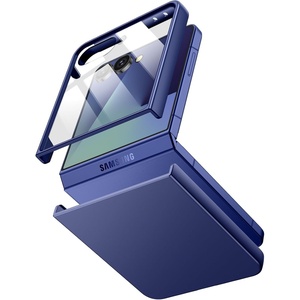 image:imageJETech Case for Samsung Galaxy Z Flip 7 Blue Shadow  Builtin Front Screen Protector Slim Hard PC Design Shockproof Protection AntiScratch FinishBlue Shadow