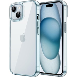 image:imageJETech Case for iPhone 15 AntiYellowing Clear  Shockproof Protection Scratch Resistant Hard PC Back Durable Transparent TPU BumperBlue