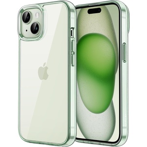 image:imageJETech Case for iPhone 15 AntiYellowing Clear  Shockproof Protection Scratch Resistant Hard PC Back Durable Transparent TPU BumperGreen
